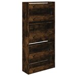 vidaXL Armoire à chaussures chêne fumé 60x21x125 5 cm bois ingénierie