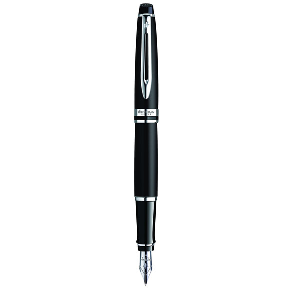 Waterman expert stylo plume  noir mat  plume moyenne  encre bleue  coffret cadeau