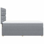 vidaXL Sommier à lattes de lit et matelas Gris clair 90x190 cm Tissu
