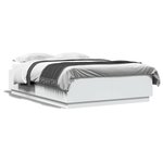 vidaXL Cadre de lit avec LED sans matelas blanc 160x200 cm