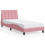 vidaXL Cadre de lit sans matelas rose 90x200 cm velours