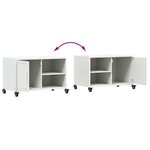 vidaXL Meuble TV blanc 68x39x43 5 cm acier laminé à froid