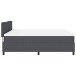 vidaXL Lit à ressorts avec matelas gris foncé Super King Tissu en velours côtelé