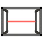 vidaXL Cadre de banc de travail Noir et rouge mat 70x50x79 cm Métal