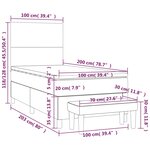 vidaXL Sommier à lattes de lit avec matelas Blanc 100x200cm Similicuir