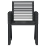 vidaXL Chaises de jardin lot de 2 Noir Résine tressée