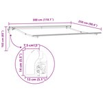 Store Rétractable automatique vidaXL Gris clair 300x250 cm