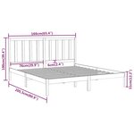 vidaXL Cadre de lit sans matelas 160x200 cm bois massif