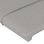 vidaXL Cadre de lit sans matelas gris clair 200x200 cm tissu