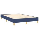 vidaXL Cadre de lit sans matelas bleu 120x200 cm tissu