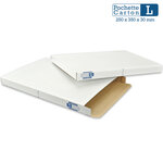 Lot de 50 boîtes pochettes carton l - hauteur 3cm - format 254x356 mm