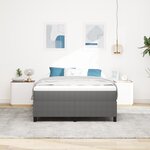 vidaXL Lit à Ressorts avec Matelas Gris Clair 140x200 cm Tissu en Velours Côtelé