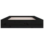 vidaXL Cadre de lit sans matelas noir 75x190 cm bois massif