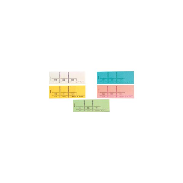 Bloc Passe-partout 100 Feuillets Numérotés De 3 Volets - Format 4 8x15 Cm - Couleurs Assorties - X 50 - Exacompta
