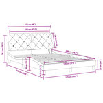 vidaXL Cadre de lit avec LED sans matelas gris foncé 120x200cm velours