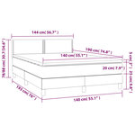 vidaXL Sommier à lattes de lit avec matelas Marron foncé 140x190 cm