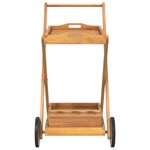 vidaXL Chariot à thé 54x87x90 cm bois massif d'acacia