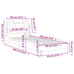 vidaXL Cadre de lit avec LED sans matelas blanc et noir 90x190 cm