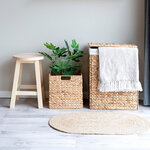 Panier pliable en jacinthe d'eau 30 x 30 x 30 cm