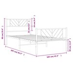 vidaXL Cadre de lit métal sans matelas et pied de lit noir 100x200 cm
