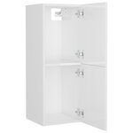 vidaXL Ensemble de meubles de salle de bain Blanc brillant Aggloméré