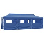 vidaXL Tente de réception pliable avec 8 parois 3x9 m Bleu