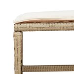 vidaXL Ensemble à manger de jardin et coussins 9 Pièces beige Poly rotin