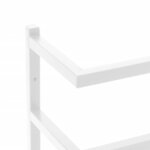 vidaXL Porte-serviette Blanc 24x12x48 cm Acier