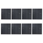 vidaXL Kit de bacs de stockage et panneaux muraux 128 Pièces Bleu et noir