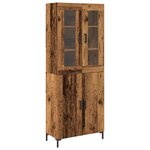 vidaXL Buffet avec Cabinet Mur en Bois Ancien en Bois Aggloméré