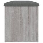 vidaXL Banc de rangement sonoma gris 102x42x45 cm bois d'ingénierie
