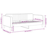 vidaXL Lit de repos sans matelas noir 90x200 cm velours