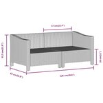 vidaXL Salon de jardin 5 Pièces avec coussins Gris Résine tressée
