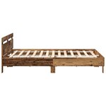 vidaXL Cadre de lit en pin Bois ancien Bois de pin massif 180 x 200 cm