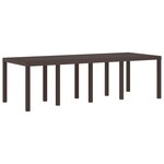 vidaXL Ensemble de salle à manger jardin 11 pièces avec coussins marron en poly rattan