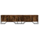 vidaXL Meuble TV chêne fumé 180x34x41 cm bois d'ingénierie