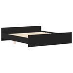 vidaXL Cadre de lit sans matelas noir 200x200 cm