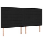 vidaXL Tête de lit Design Lines Noire 200 cm Tissu