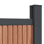 vidaXL Panneau de clôture marron 1218x186 cm WPC