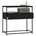 vidaXL Table console noir 75x40x75 cm bois d'ingénierie