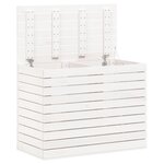 vidaXL Panier à linge blanc 88 5x44x66 cm bois massif de pin