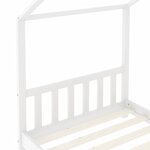 vidaXL Cadre de lit d'enfant Blanc Bois de pin massif 70x140 cm
