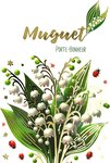 Carte Muguet Porte-Bonheur en Or Doré Brillant avec Enveloppe 12x17 5cm