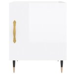 vidaXL Tables de chevet 2 Pièces blanc brillant 40x40x50 cm