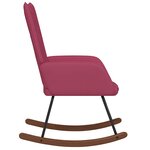 vidaXL Chaise à bascule Rouge bordeaux Velours