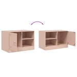 vidaXL Meubles TV 2 Pièces rose 67x39x44 cm acier