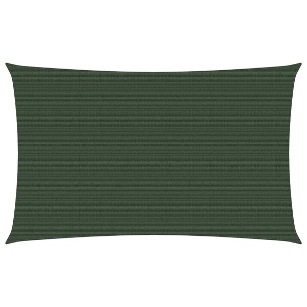 vidaXL Voile d'ombrage 160 g/m² Vert foncé 4x6 m PEHD