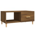 vidaXL Table basse chêne marron 89 5x50x40 cm bois d'ingénierie