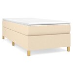vidaXL Cadre de lit sans matelas crème 100x200 cm tissu