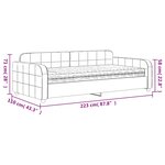 vidaXL Lit de jour avec matelas bleu 100x200 cm velours